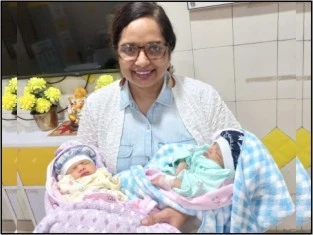 Couple Blessed with IVF-TWINS